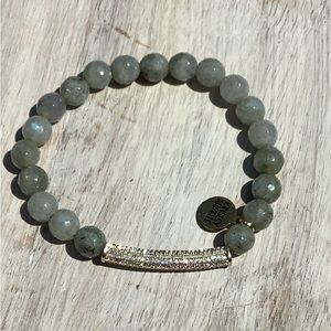 Kinsley Armelle -Glitz Collection-Haze Bracelet in Green & Gold